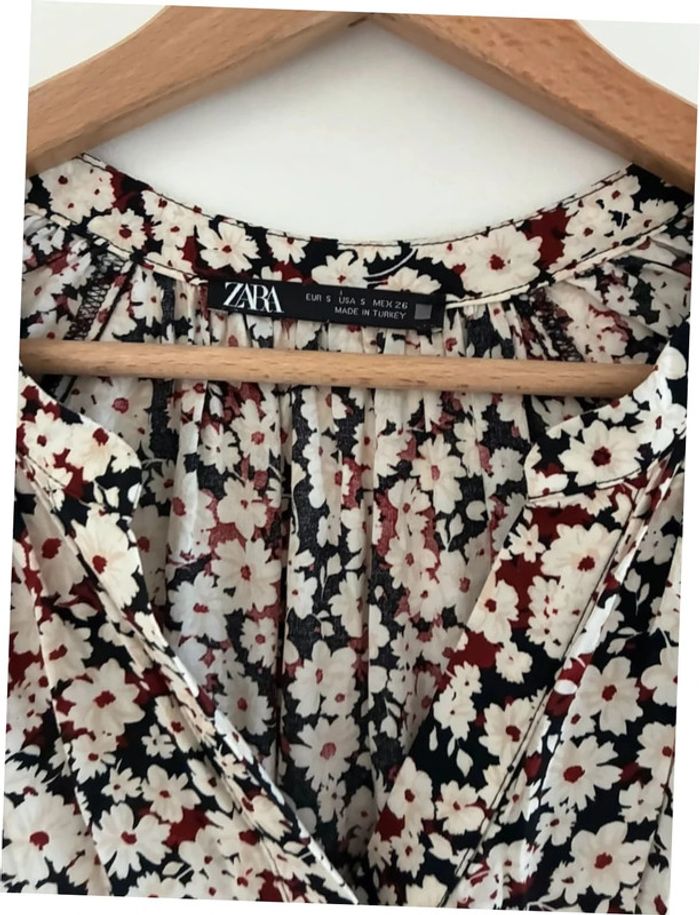 Robe longue Zara fleuris taille S en parfait état - photo numéro 11