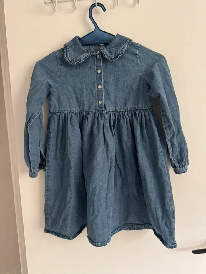 Robe en jean bleu fille