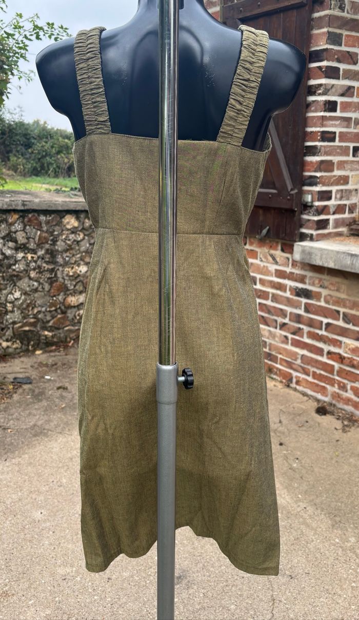 Robe chic vert olive – Taille 36 - photo numéro 3