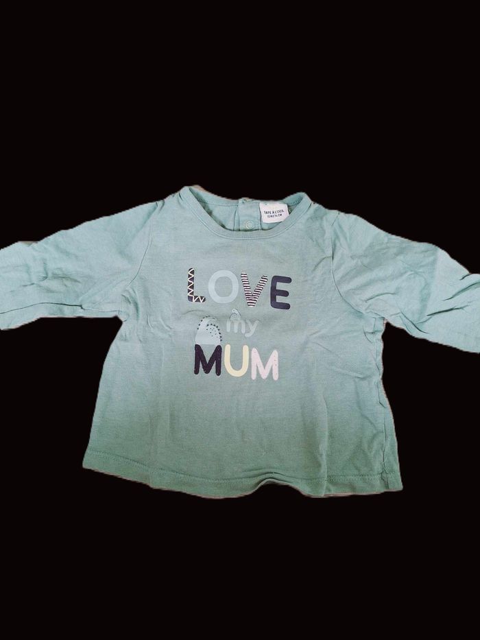 T-shirt manches longues Tape à l'Oeil 12 mois