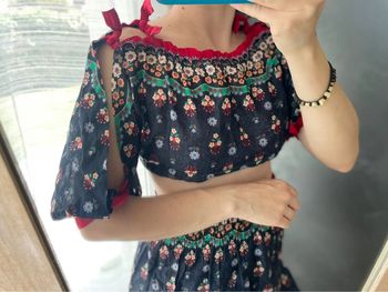 Crop top fleuri