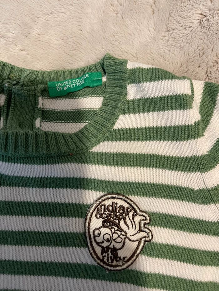 Pull en coton - Benetton - 9 / 12 mois - 74 cm - photo numéro 2