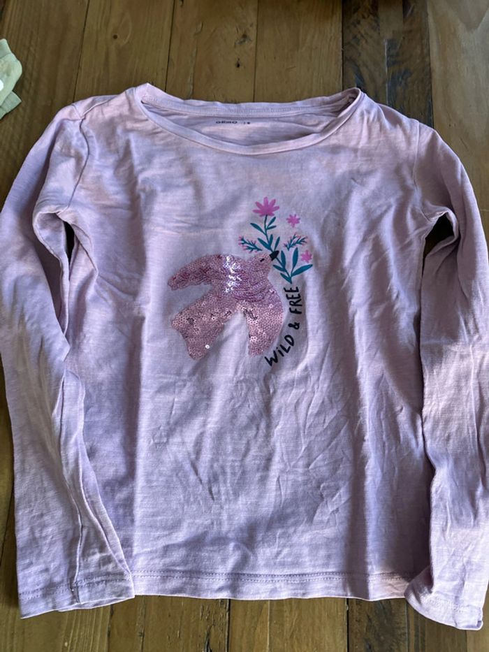 Manche longue rose violet