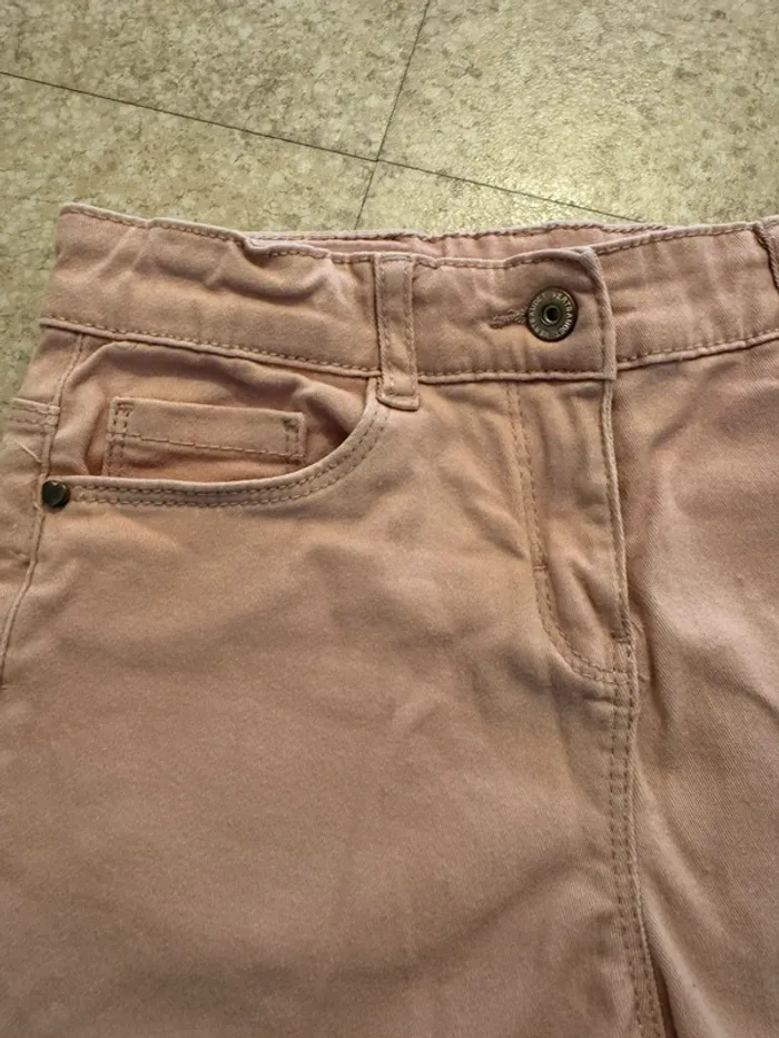 Pantalon court rose poudré fille - photo numéro 2