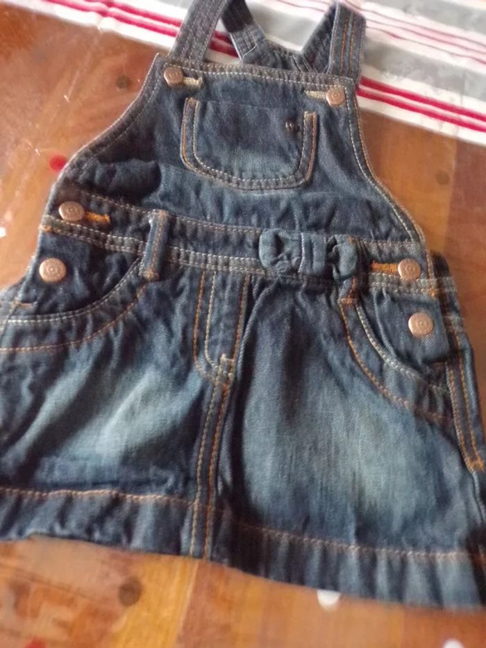 Robe a bretelle en jeans 6 mois Kiabi