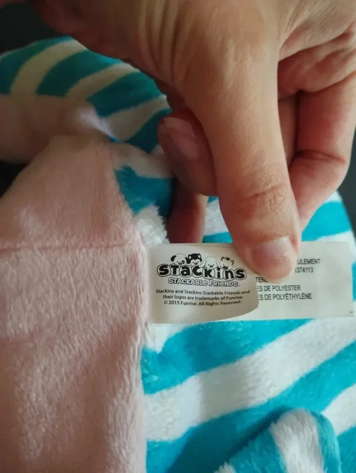 🐻Peluche Boudin Stackins Friends Baleine Rose 🐻 - photo numéro 6