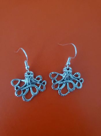 Boucles d'oreilles pieuvre poulpe