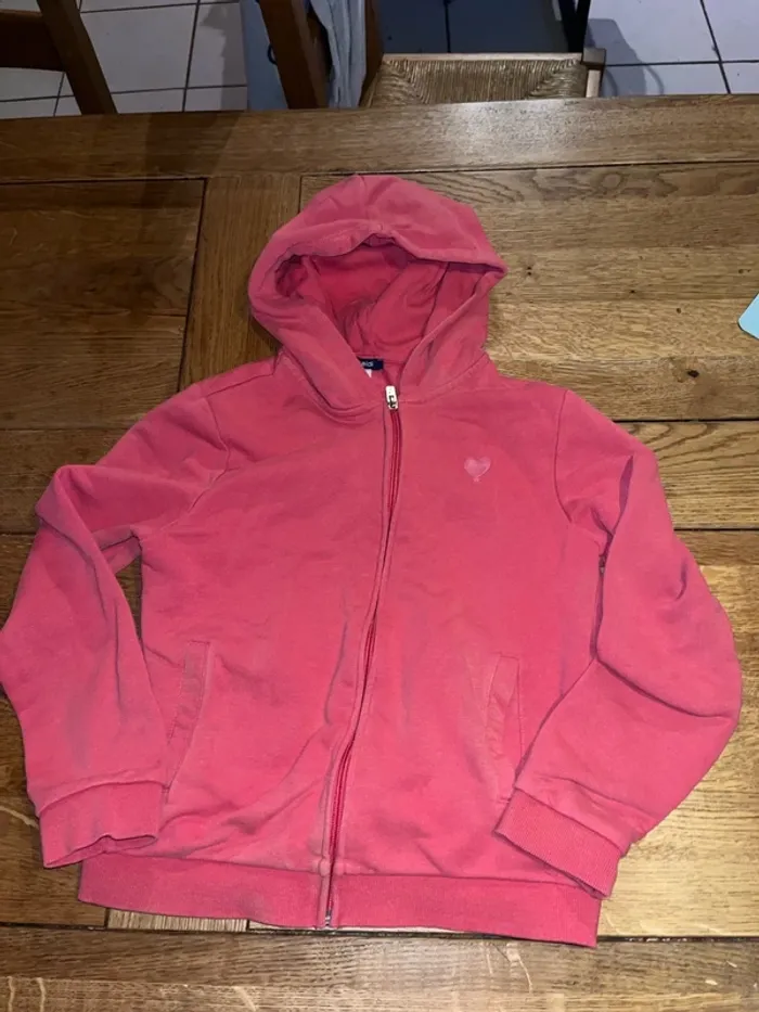 Gilet okaidi rose 10 ans