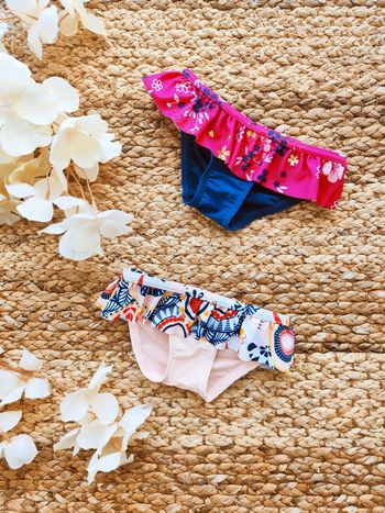 Lot de deux maillots de bain culotte fille 12 et 18 mois
