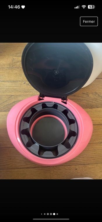 Poubelle à couches rose