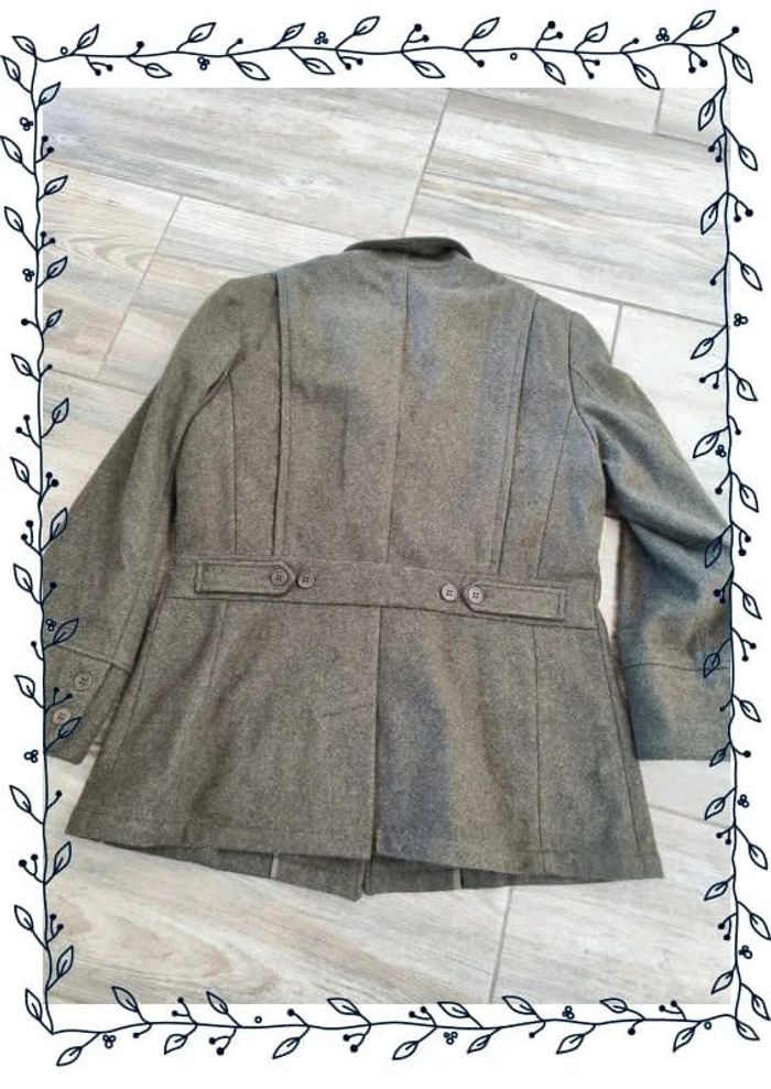 Manteau vert foncé Jodhpur, taille 44 femme, très bon état  80% laine vierge - photo numéro 5