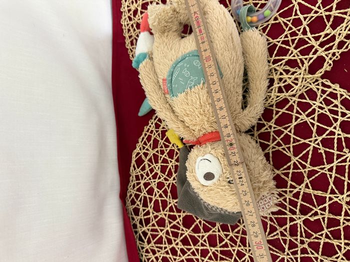 Peluche d'activité ours FEHN peluche d'éveil grelot POISSON - photo numéro 5