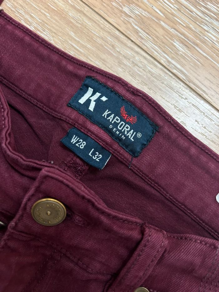 Jean kaporal bordeaux - slim standard - taille 38 - - photo numéro 9