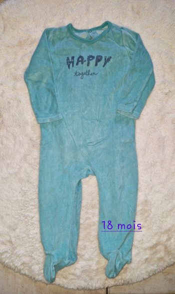 Pyjama velours garçon 18 mois 