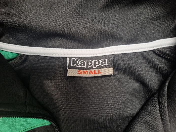 veste quart de zip kappa vintage/ homme - taille S / noir et vert - brodé (454) - photo numéro 13