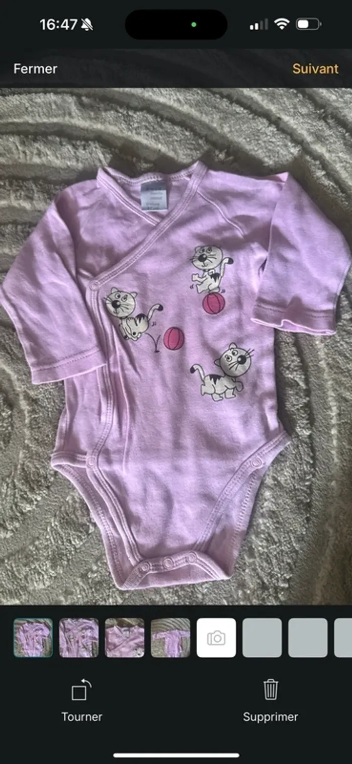 Lot de 19 vêtements taille 6 mois, pour fille, été - photo numéro 3