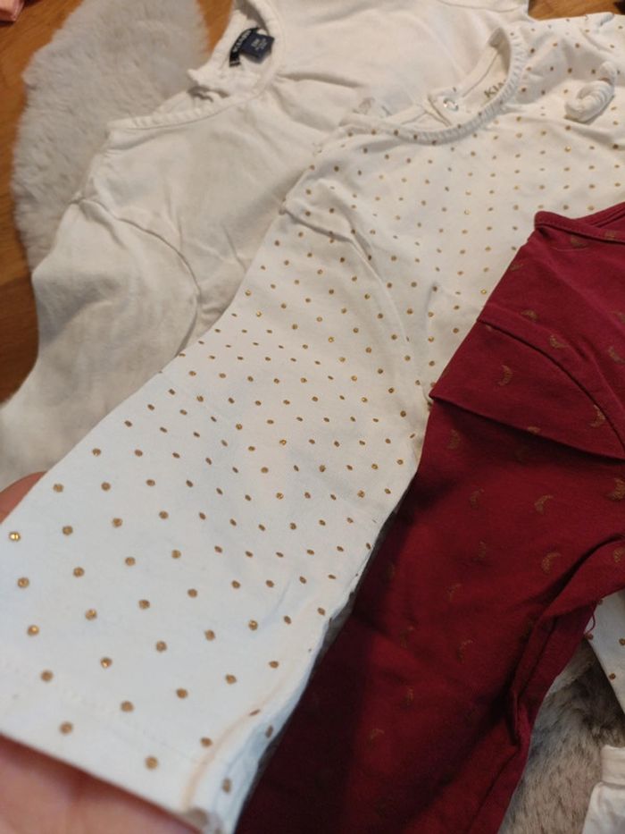 Lot 7 t shirts manche longue 12 mois fille - photo numéro 5