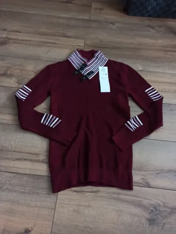 Pull bordeaux en maille Manches longues homme XL