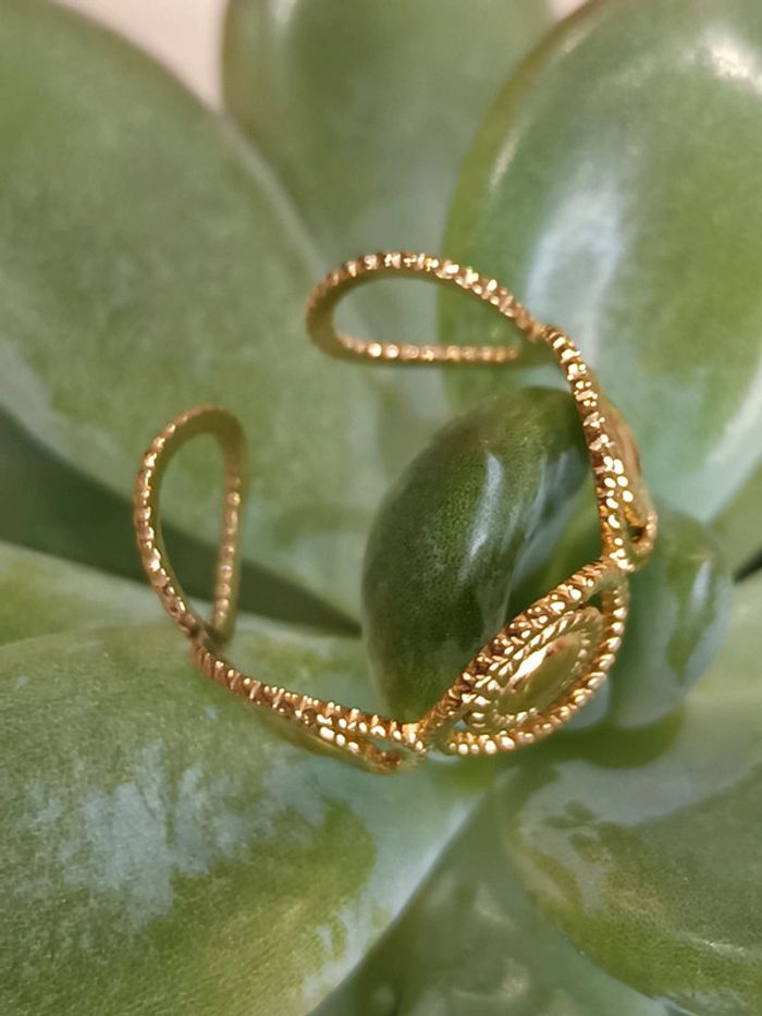 Bague ronds doré ajustable - photo numéro 2