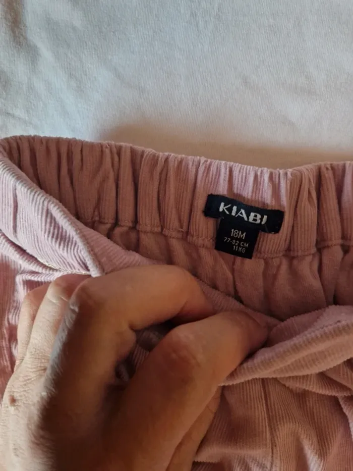 Ensemble short velours côtelé + t-shirt manches longues 18 mois - photo numéro 2