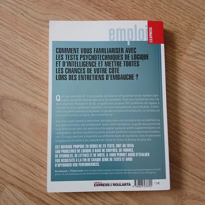 Livre tests psychotechniques - photo numéro 2