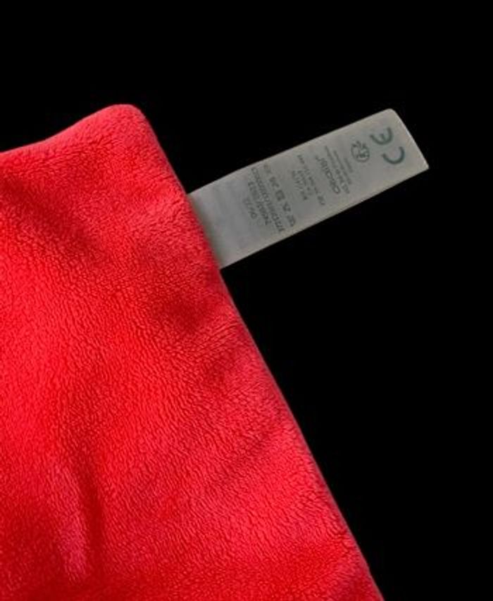 ❤️B6201 Doudou plat mouchoir lapin souris Obaibi rose fluo blanc étoile - photo numéro 2