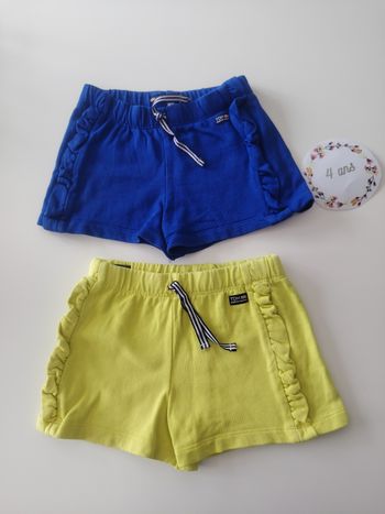 Lot de 2 shorts en coton 4 ans terre de marins