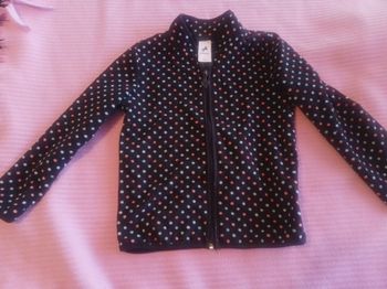 Haut fille noir à pois colorés, genre polaire PALOMINO