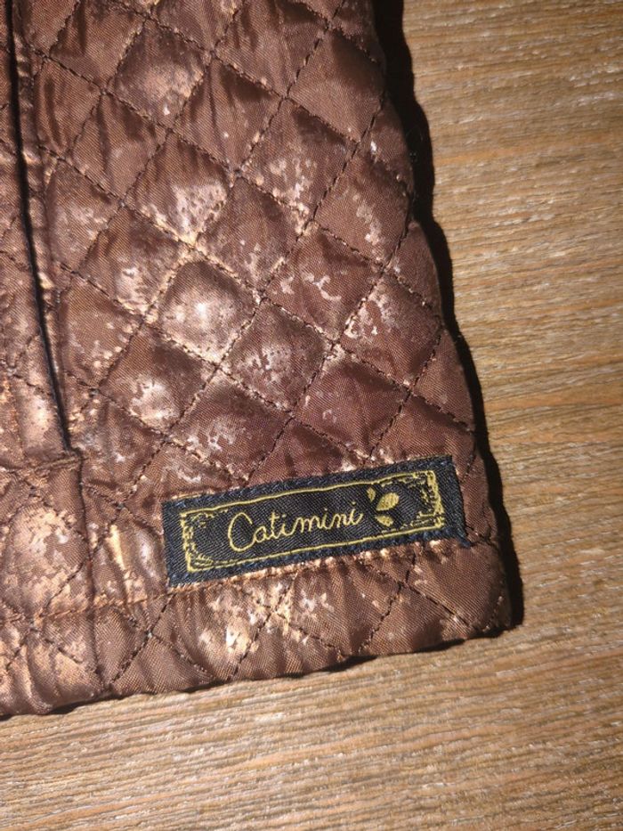 Veste gilet matelassée catimini cuivré doré marron bronze 5 ans - photo numéro 2