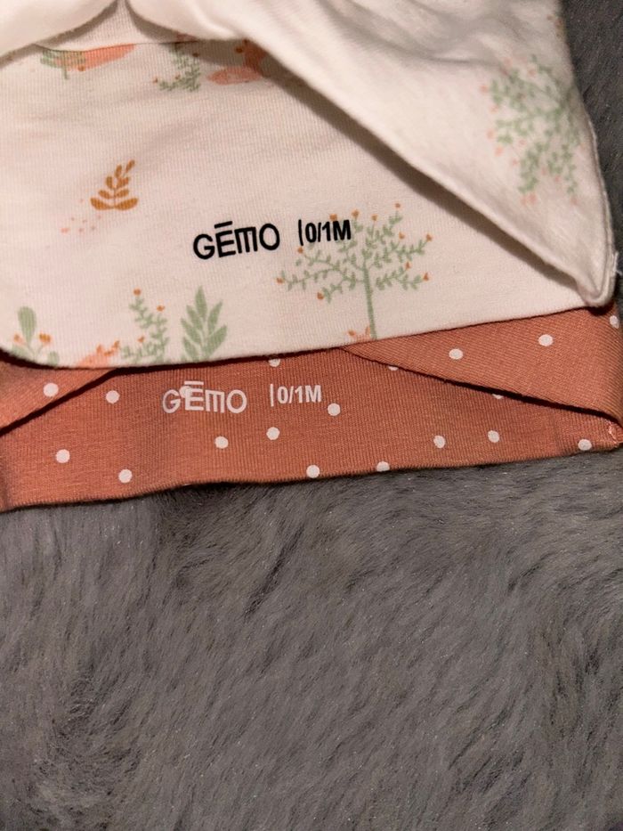 Lot de 2 bonnets rose et blanc - 0/1 mois - Gémo - photo numéro 4