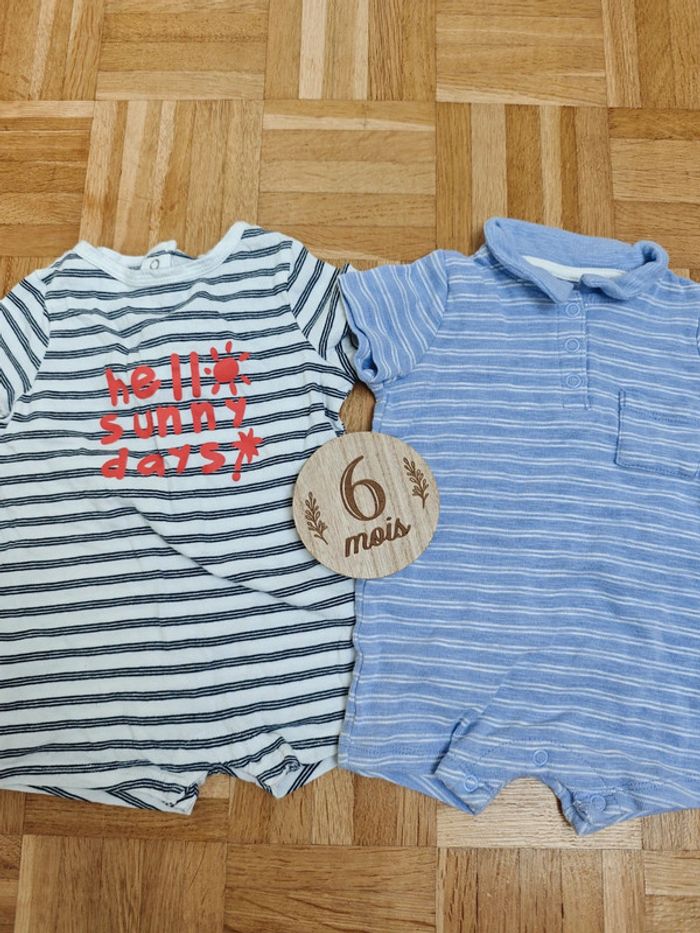 Lot 2 combishort Kiabi 6 mois