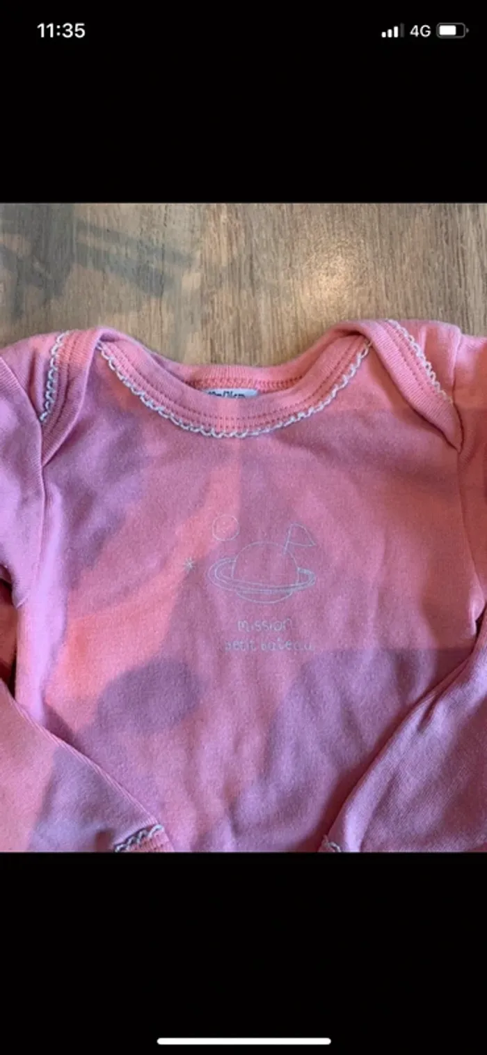 5 bodies manches longues petit bateau taille 12 mois - photo numéro 4