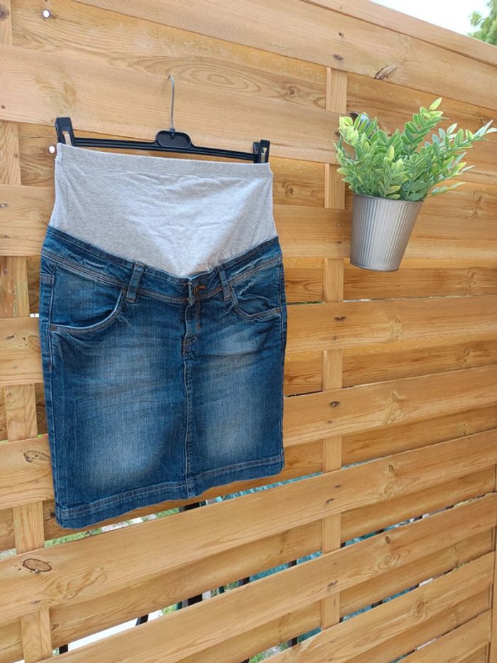Jupe en jean grossesse taille 36 - photo numéro 3