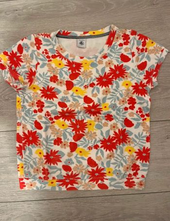 Haut Petit Bateau fille 10 ans – jolies couleurs, effet éponge