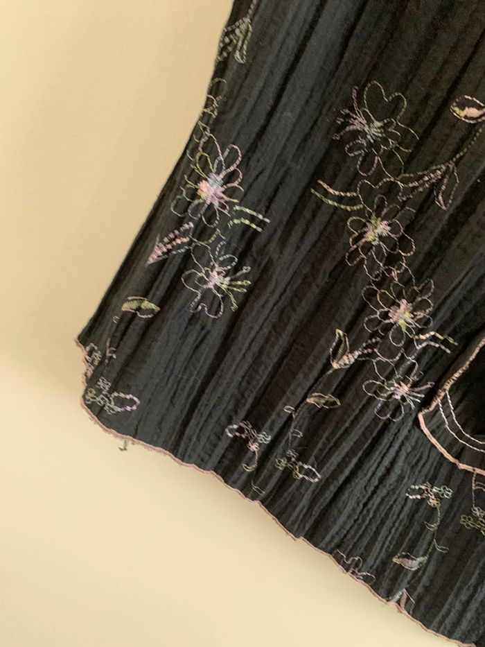 Tunique à fleurs brodées asymétrique TS - photo numéro 4