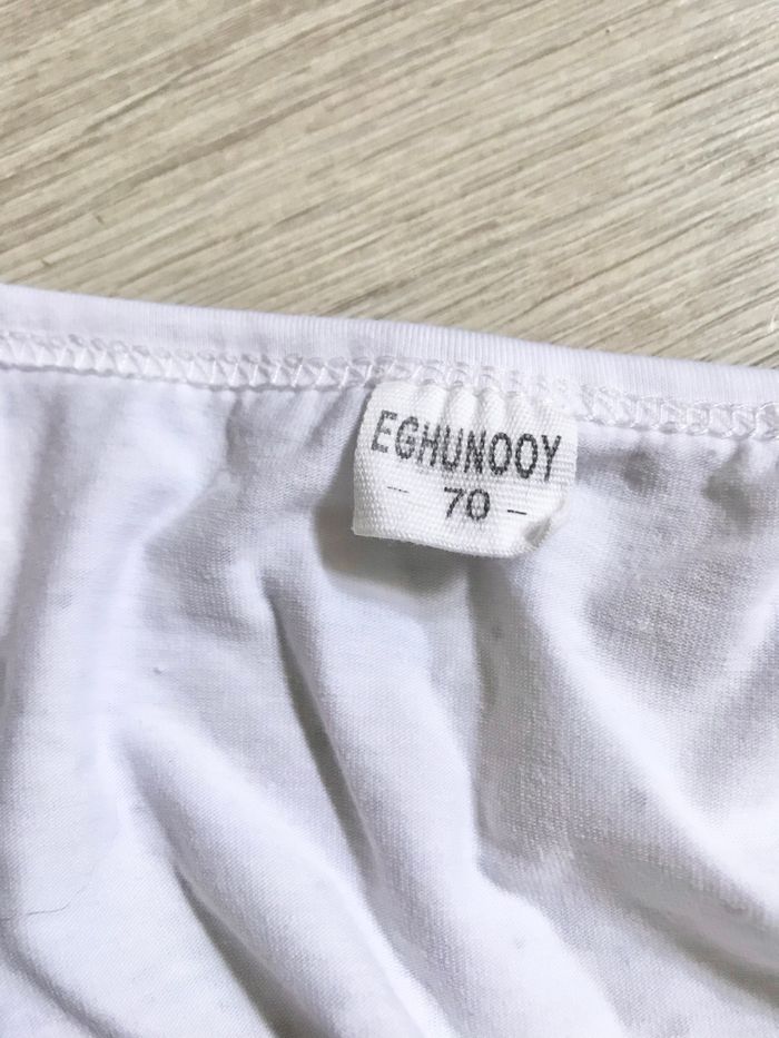 Pyjama blanc à pois gris 9mois - photo numéro 6