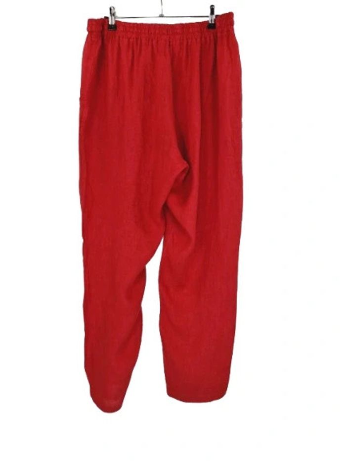 Pantalon lin fluide paprika - photo numéro 2