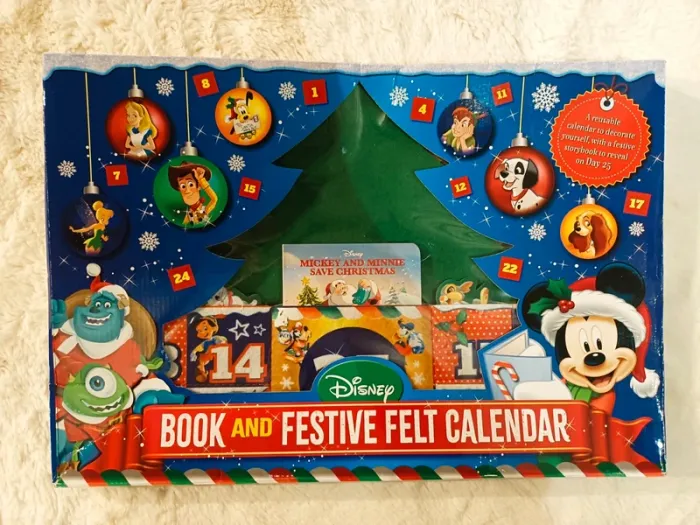 Calendrier de l’Avent Disney XXL Sapin feutrine + 24 personnages + Histoire Jour 25 Anglais Neuf