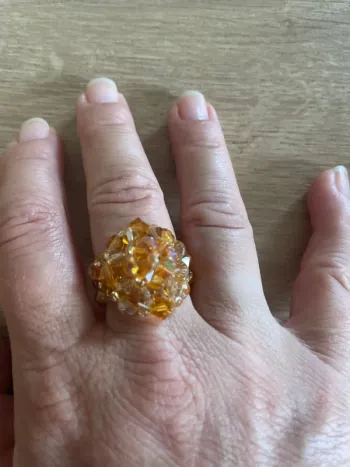 Bague perles de rocaille