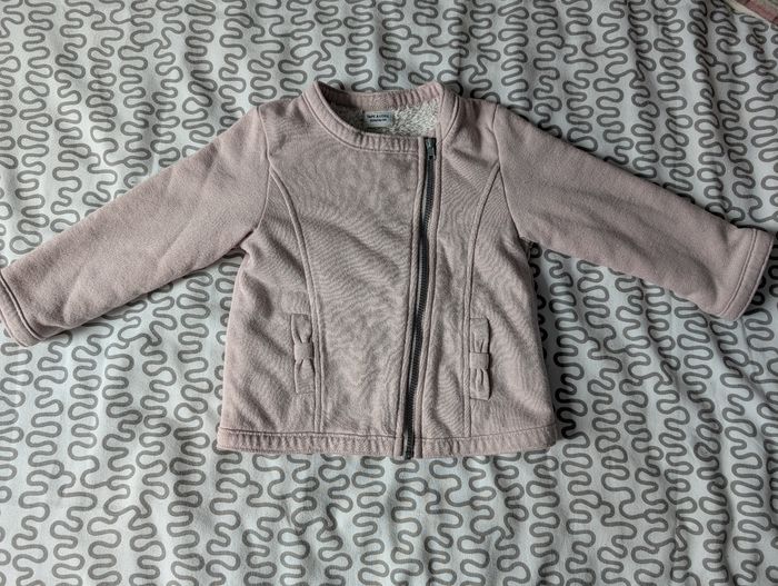 Veste hiver rose à paillettes TAO 23 mois