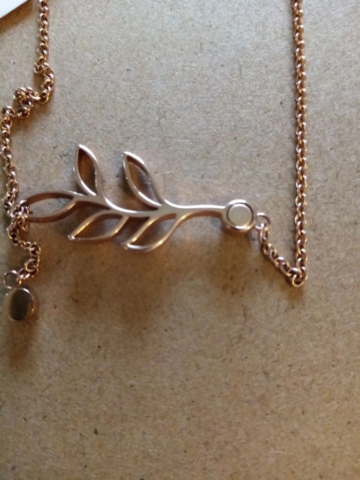 Chaine et pendentif feuille  magnétiques - photo numéro 4