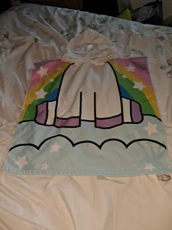 Cape de bain licorne fille
