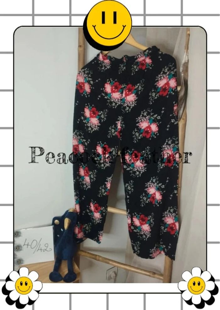 Pantalon fluide fleuri 40/42 - photo numéro 9