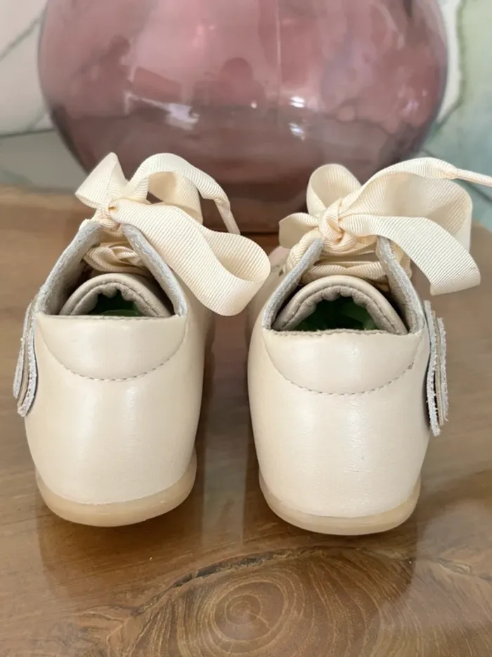 Chaussures filles beige doré cœur 18 Little Mary - photo numéro 4