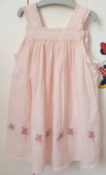 Robe rose broderies 18 mois