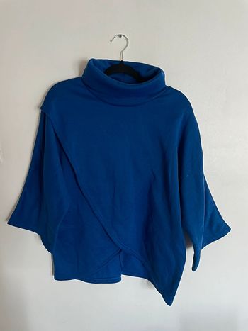 Poncho bleu asymétrique neuf