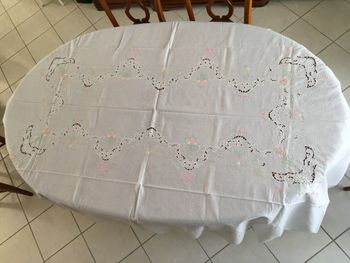 Nappe lin + 12 serviettes 260x170cm