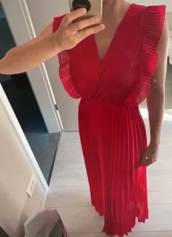 Robe longue rouge
