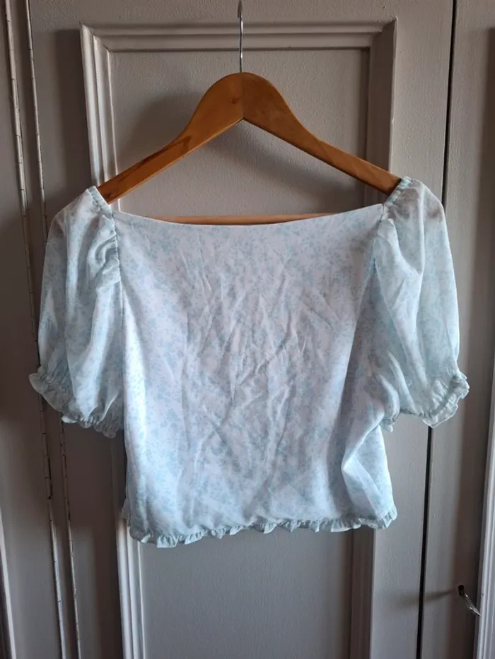 Blouse à lacets fleurie Nakd - photo numéro 2