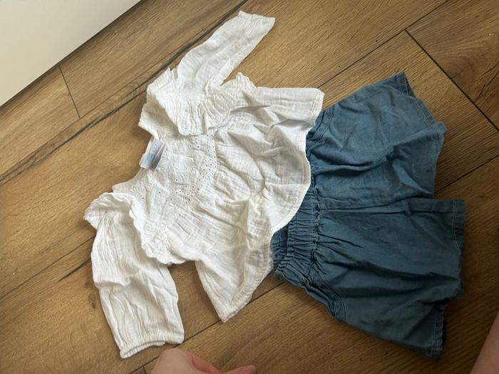 Ensemble blouse + short + chaussure